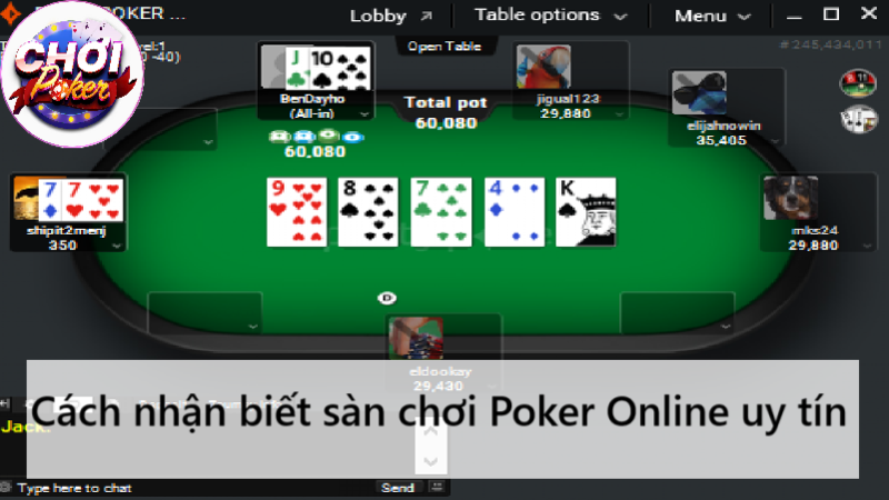 Cách nhận biết sàn chơi Poker Online uy tín
