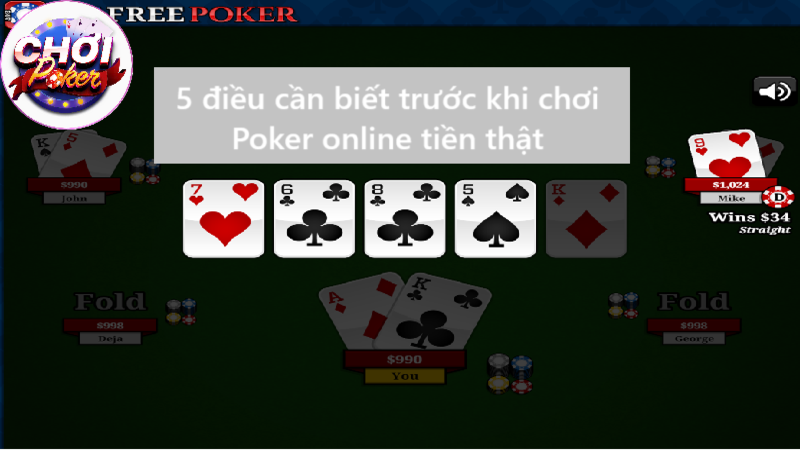 5 điều cần biết trước khi chơi Poker online tiền thật